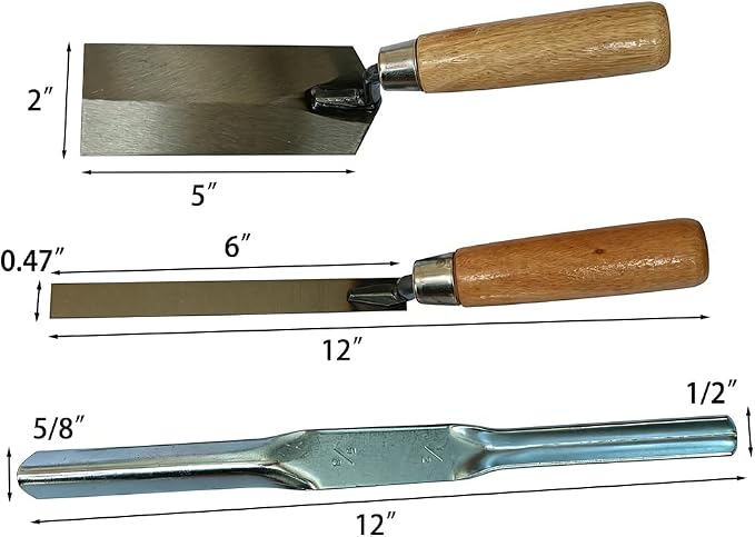 3 Pack Trowels Set, Mortar Repair and Masonry Tools - Image 2
