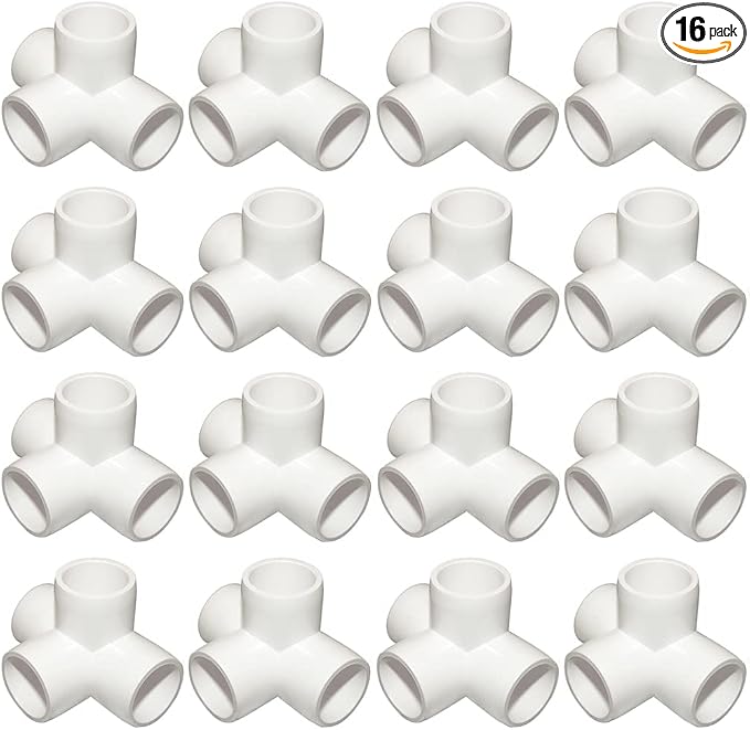 1-1/4“ Tee PVC Fitting 4 Way Elbow Connector, Furniture Grade 90 Degree Elbow by ANPTGHT
