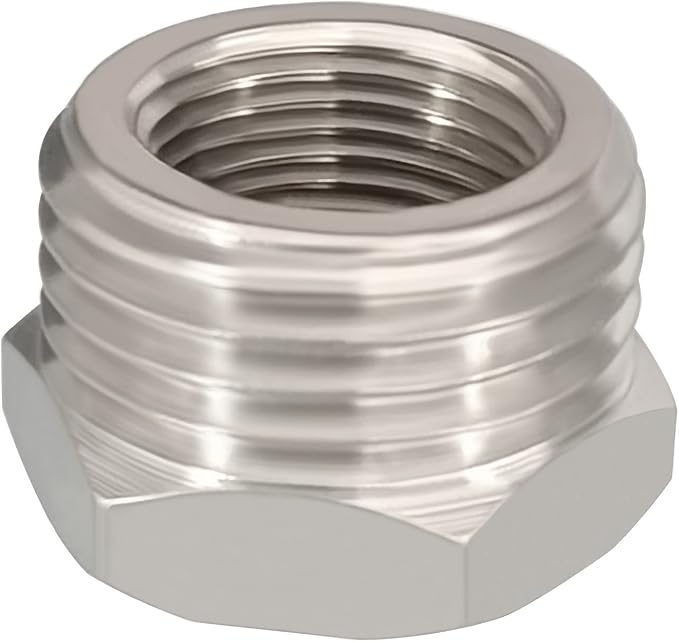 1/2" G Male to 3/8" Compression Female Reducer Faucet Adapter 4PCS | Nickel - Image 7