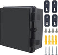 Junction Box, Hinged Black Cover IP67 Waterproof ABS Project Box by Otdorpatio