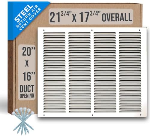 Fits 20x16 Duct Opening | Steel Return Air Grille by Handua | Vent Cover Grill by Handua