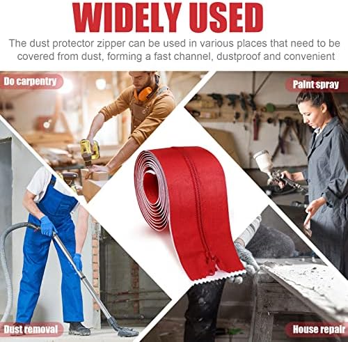 Tigeen 48 Roll Heavy Duty Zipper Door Dust Barriers 7 ft x 8 Inch - Image 6