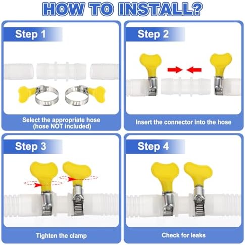 PATIKIL Drain Hose Connector 3-Way Washing Machine Plastic Drain Hose Extension - Image 5