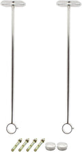 2 Pack Ceiling Mount Bracket, Stainless Steel Wardrobe Pipe Bracket Rod Holder by MetalTools