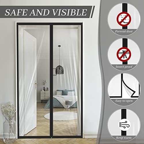 Amylove Zipper 48 x 87 Inch Dust Barrier Door Kit, 4 x 7.25 ft Construction - Image 5