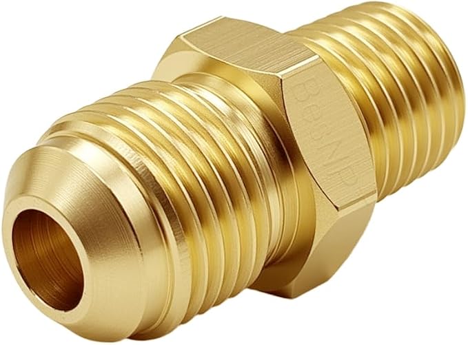 2 Pack Brass 1/4" NPT Male to 3/8" Flare Male Propane Flare Fitting | Propane - Image 3