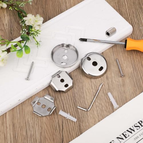 30pcs Towel Bar Rod Replacement Parts Set, Stainless Steel Bathroom Mounting - Image 3