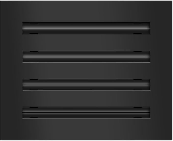 BUILDMART - 10x8 Modern AC Vent Cover - Decorative Black Aluminum Air Vent - by TexasBuildmart