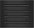 BUILDMART - 10x8 Modern AC Vent Cover - Decorative Black Aluminum Air Vent - by TexasBuildmart