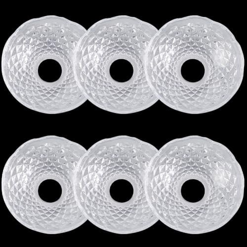 GORGECRAFT 6Pcs Faceted Chandelier Bobeches Candle Holder Bobeche 4 Side Holes - Image 6