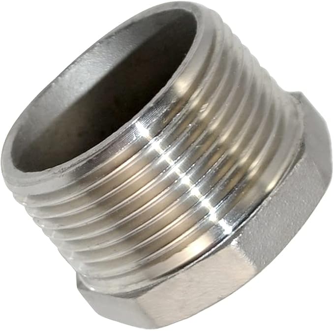 1-1/4" Male NPT to 1/2" Female NPT Female Reducing/Reducer Bushing Pipe Fitting - Image 5