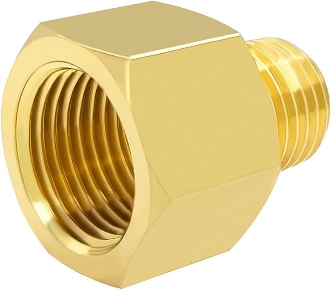 Hooshing 6PCS Brass Pipe Fitting 1/2" NPT Female to 3/8" NPT Male Reducer - Image 4