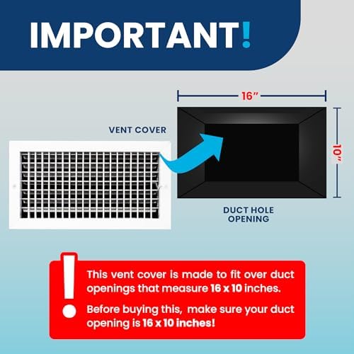16 x 10 Duct Hole Adjustable Vent Cover - Image 4