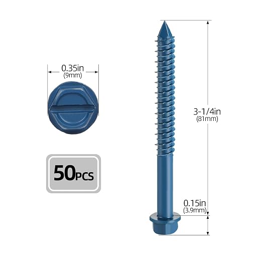 3/16" x 3-1/4" Concrete Screws, - Image 2
