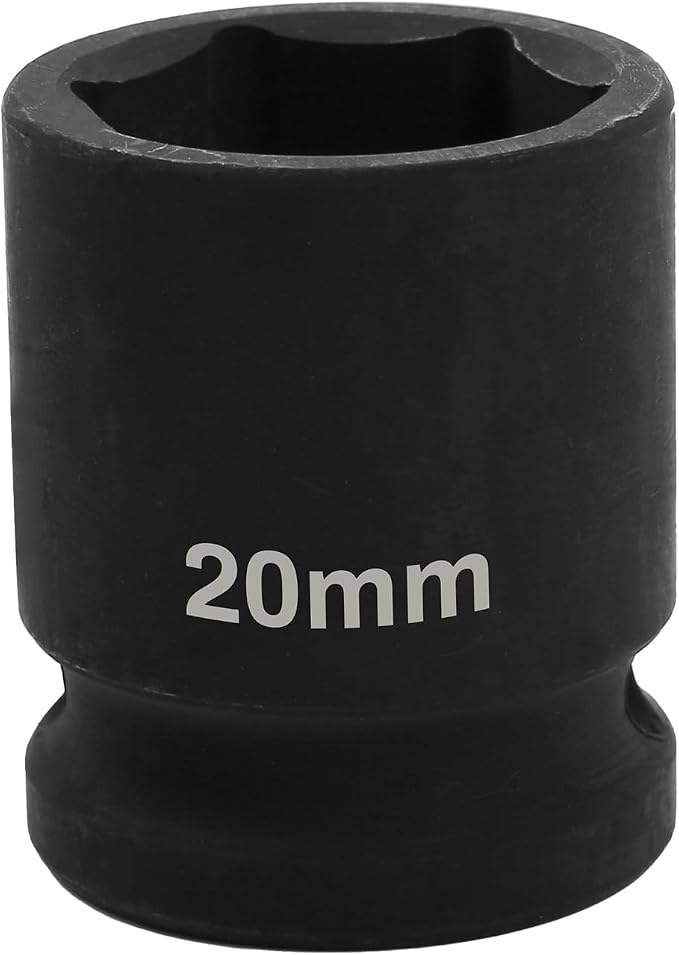 1/2" Drive 20mm Deep Impact Socket, 6 Point Chrome Molybdenum Steel Heavy Duty by YTkavq