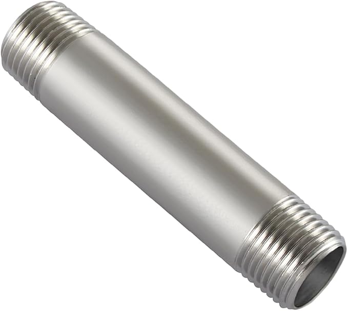 Beduan Stainless 1/2 NPT Male Threaded 8" Length Nipple Pipe Fitting | MPT by Beduan