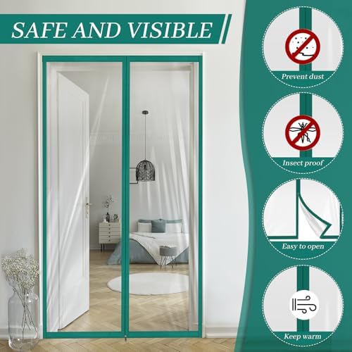 Amylove Zipper 48 x 87 Inch Dust Barrier Door Kit, 4 x 7.25 ft - Image 5