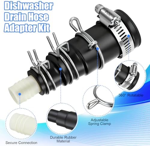 2 Set Dishwasher Drain Hose Adapter Compatible - Image 4