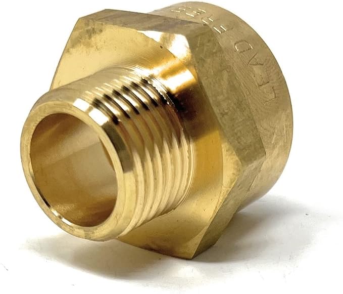 Cascada 1/2" G Thread Male to 3/4" NPT Thread Female Pipe Fitting Adapter - Image 7