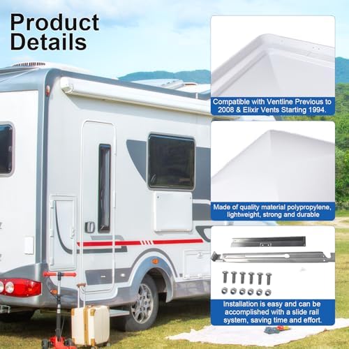 3Pcs Vent Cover for RV Roof Replacement, Enclosed Trailer, Motorhome 14" x 14" - Image 4