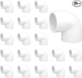 20 Pack 1/2inch 90 Degree PVC Elbow Pipe Fittings, 2 Way Right Angle Furniture by TianTianUp