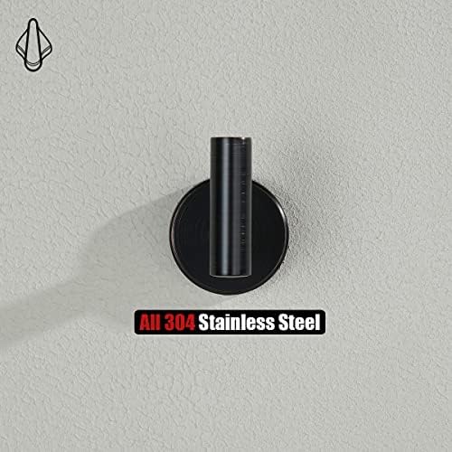 JQK Bathroom Towel Hook Oil Rubbed Bronze, 304 Stainless Steel 0.8mm Coat Robe - Image 5