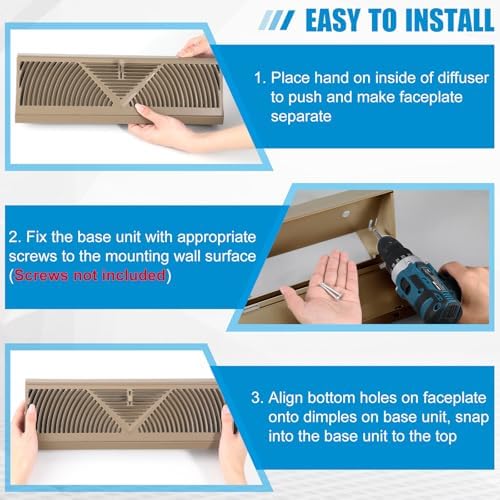 Yaocom 2 Pack Baseboard Register Vent 24 Inch Air Vent Covers - Image 4