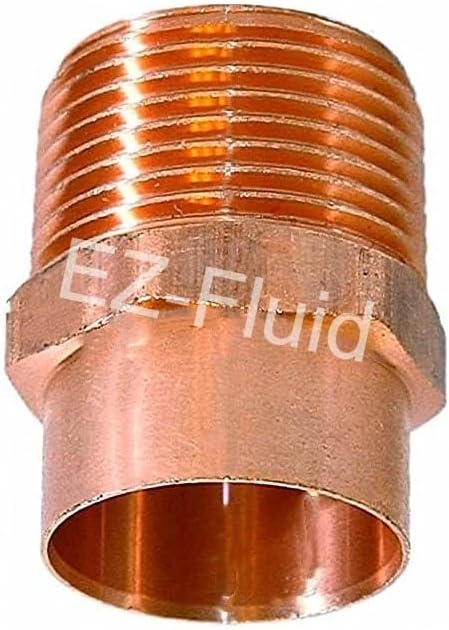 EZ-FLUID Plumbing 2" C X MIP LF Copper Male NPT Adapter Pressure Copper Fittings by EZ-FLUIDPlumbingProducts