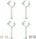 4 Sets 3-Inch White Adjustable Pipe Hanger Strap, Heavy Duty Galvanized Iron by Unknown