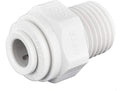 John Guest 1/4 Inch OD x 1/4 Inch NPT Straight Adapter, Push to Connect Plastic by JohnGuest