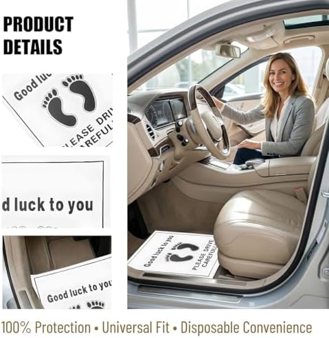 50PCS 16 x 20 Car Paper Floor Mat, Disposable Kraft Paper Vehicle Floor Foot - Image 3
