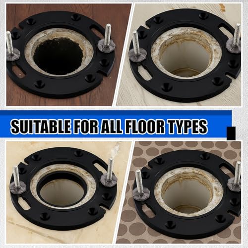 Marsui 2 Sets Toilet Flange Repair Kit Flange Repair Ring Fit 3 Inches and 4 - Image 4