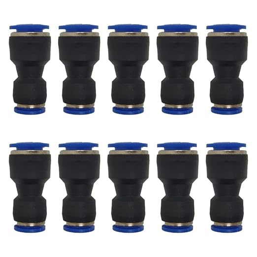 zjxed 10mm OD x 8mm OD Pneumatic quick Connector Push to Connect fittings by ROZESAZZ