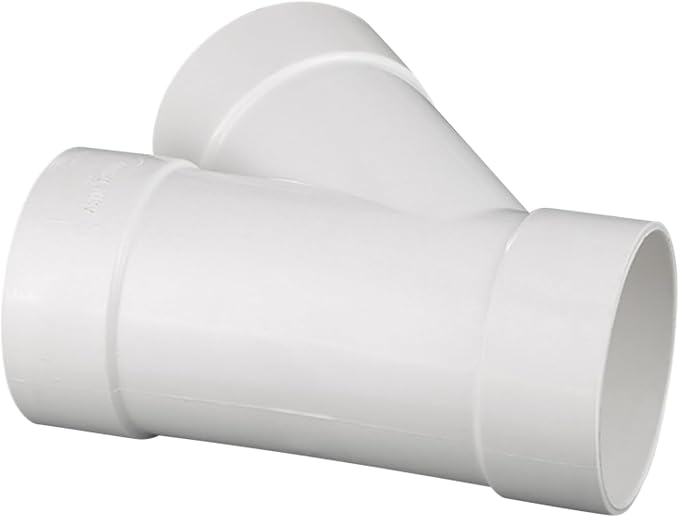 3" PVC 45 Degree Wye DWV Sanitary Y-TEE Street Drain Waste white | Vent PVC - Image 6