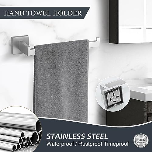 TURS Bathroom Hardware Set 4-Piece Brushed Bath Towel Bar Set Include 24 Inch - Image 4