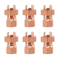 6PCS Split Bolt Connector Copper Grounding Clamps by EVARSOL
