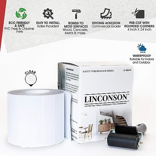 linconson | 6” x 24” | Clear Slip Resistant Stairs Tread Grip Tape Anti Slip - Image 2