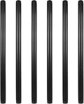 6 Pack 3/4" × 20" Pre-Cut Black Metal Pipe, Industrial Steel Fits Standard by GeilSpace