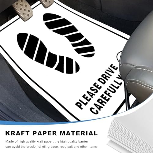 100 PCS Paper Car Floor Mats, Temporary Foot Mat Auto Detailing Supplies - Image 3