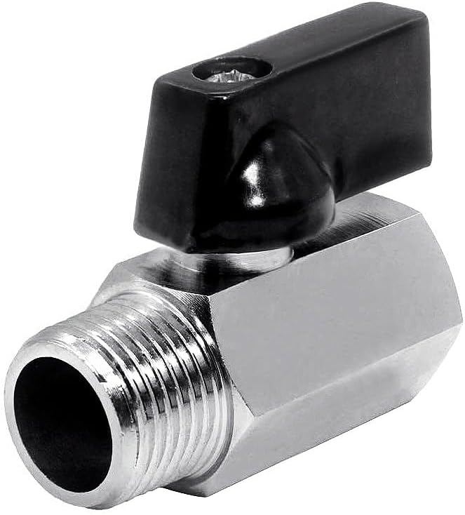 Beduan 1/2" Brass Mini Ball Valve NPT Female x Male Shut-Off Valve by Beduan