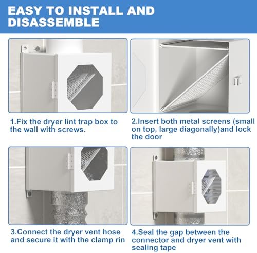 Dryer Lint Trap, Metal Lint Catcher Box - Image 4