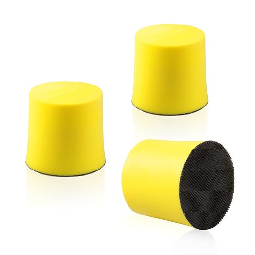 SPEEDWOX 3 Pack 2" Hand Sanding Blocks Hook and Loop Sanding Pad Hook Backing by SPEEDWOX
