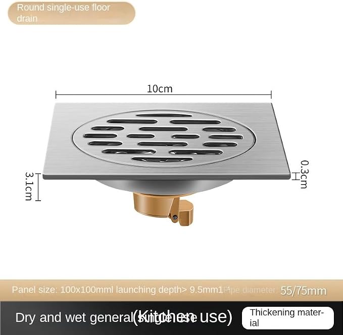 Shower Floor Drain 304 Stainless Steel Floor Drain - Image 2