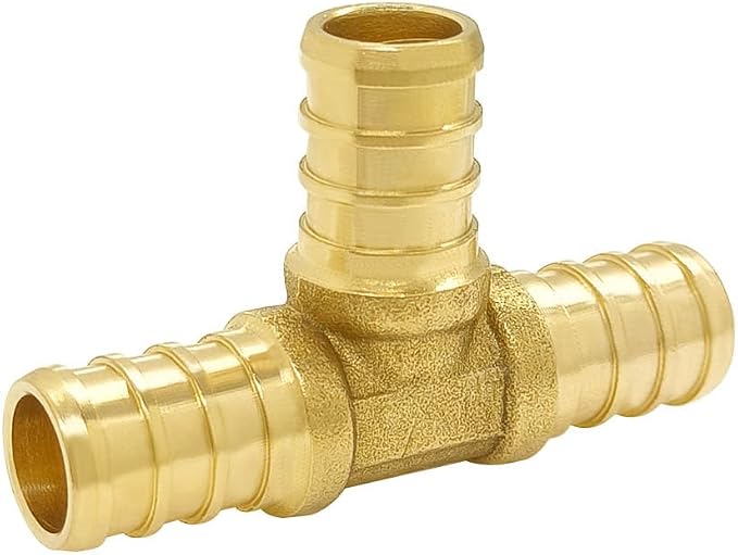 Hooshing 12PCS 1/2" Pex Tee Fittings, Brass Barb Crimp Fitting - Image 5
