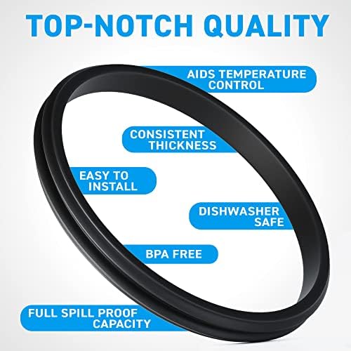 4 Pack - 30 oz Replacement Rubber Lid Ring, 3.7 Inch Diameter Gasket Seals - Image 4