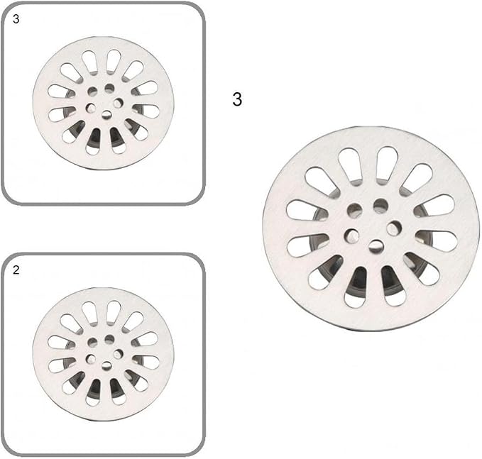 1pc Silver Square Floor Drain - Image 2