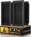 Floor Register Fits 6x14 or 14x6 Duct Opening, Heavy Duty Steel Floor Vents by BYEWIRE