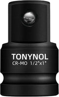 TONYNOL Impact Socket Adapter, 1/2" F to 1" M | Cr-Mo Steel, Enhances Impact by TONYNOL