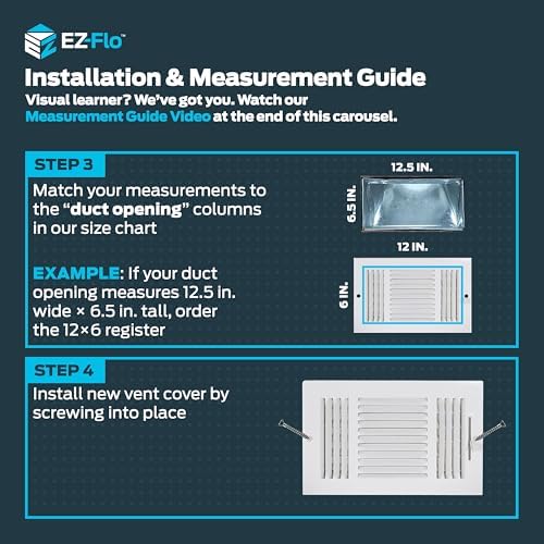 EZ-FLO 12 x 6 Inch Air Vent Cover - Image 4