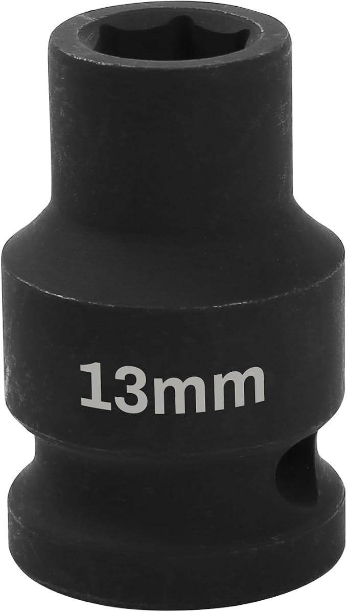 1/2" Drive 13mm Deep Impact Socket, 6 Point Chrome Molybdenum Steel Heavy Duty by YTkavq